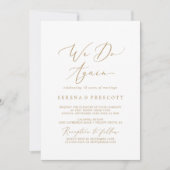 Fijne Gouden Calligraphy We Do Again Hernieuwing V Kaart (Voorkant)