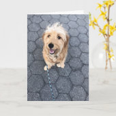 Fijne Gouden Doodle Kaart (Gele Bloem)