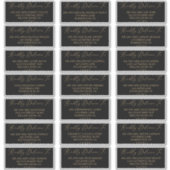 Fijne gouden en zwarte etiketten voor het adres va sticker (Voorkant)