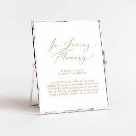 Fijne gouden herinnering huwelijksherdenkingbord poster