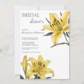 Fijne goudgele lelies Vrijgezellenfeest Kaart (Voorkant)