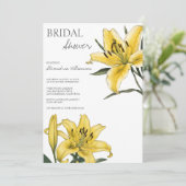 Fijne goudgele lelies Vrijgezellenfeest Kaart (Staand voorkant)
