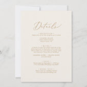 Fijne goudkalligrafie-crème in één keer kaart (Achterkant)