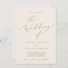 Fijne goudkalligrafie-crème in één keer kaart