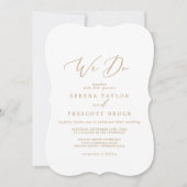 Fijne goudkalligrafie die we doen kaart (Voorkant)