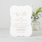 Fijne goudkalligrafie die we doen kaart (Staand voorkant)