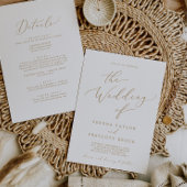 Fijne goudkalligrafie in één keer kaart