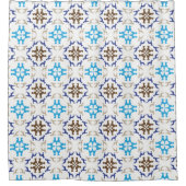 Fijne grafische Dog pattern Douchegordijn (Voorkant)