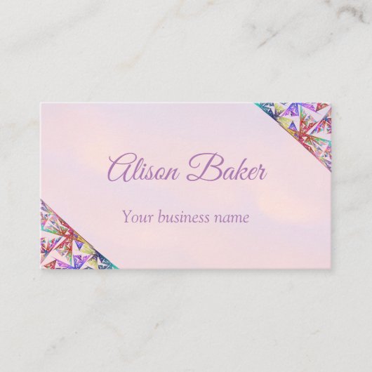 Fijne grafische vormgeving - driehoek in rastervor visitekaartje (Voorkant)