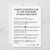 Fijne grappige Kaart van de Vaderdag van de kat (Voorkant)