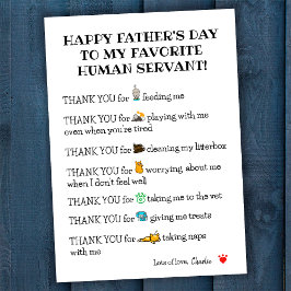 Fijne grappige Kaart van de Vaderdag van de kat