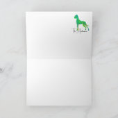 Fijne Great Dane groene illustratie Kaart (Binnen)