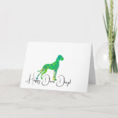 Fijne Great Dane groene illustratie Kaart (Voorkant)