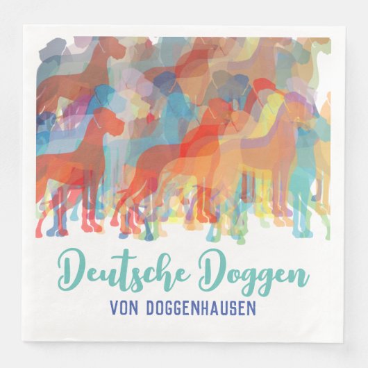 Fijne Great Dane servetten (Voorkant)