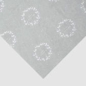 Fijne grijze groen + witte kerst Holly Wreate Tissuepapier (Detail)