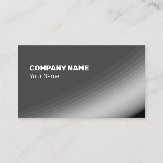 Fijne grijze witte zwarte schaduwen en stralen visitekaartje (Voorkant)