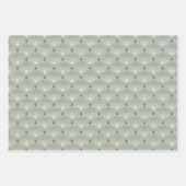 Fijne groen en grijs, kunstdeco. inpakpapier vel (Voorkant)