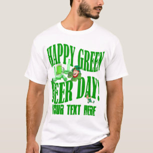 Fijne groene bierdag t-shirt