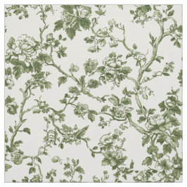 Fijne groene bloem toile stof