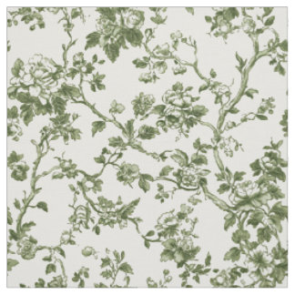 Fijne groene bloem toile stof