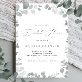 Fijne groene eucalyptusbladeren Vrijgezellenfeest Kaart