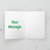 Fijne groene kikker cartoon verjaardag kaart (Binnen)