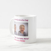 Fijne grootouderdag Beste oma Foto Koffiemok (Voorkant links)