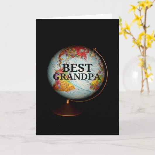 Fijne grootouderdag Beste opa op aarde Kaart (Gele Bloem)