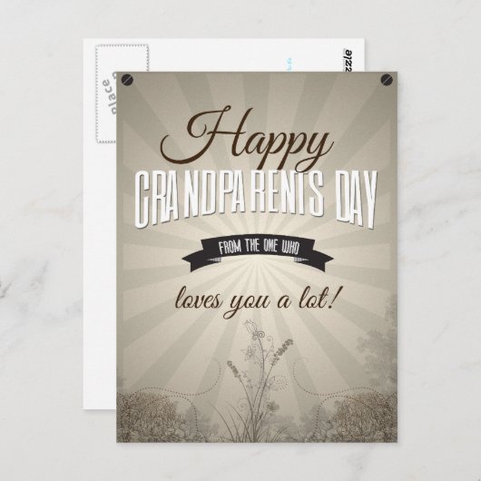 Fijne grootouderdag briefkaart (Voorkant / Achterkant)