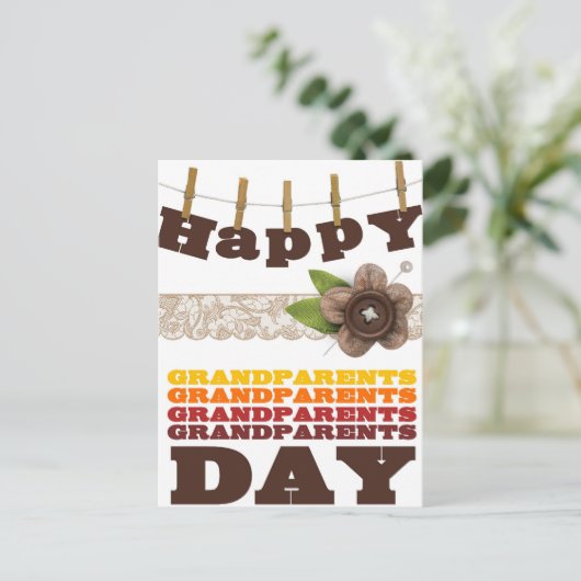 Fijne grootouderdag briefkaart (Staand voorkant)