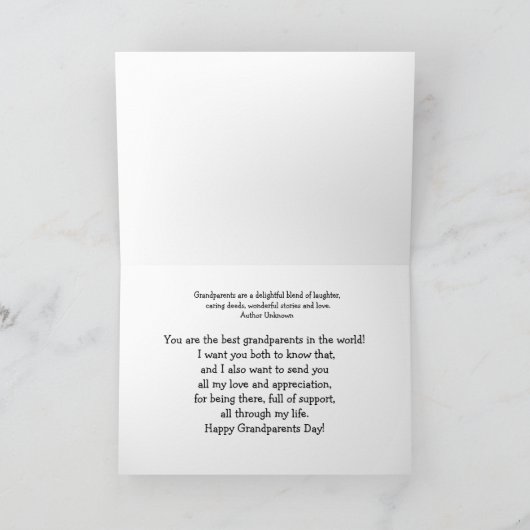 Fijne grootouderdag! Daisy+Carnenbloemen Kaart (Binnen)