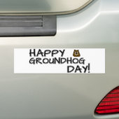 Fijne Groundhog Dag! Bumpersticker (Op auto)