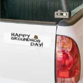 Fijne Groundhog Dag! Bumpersticker (Op Truck)