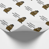 Fijne Groundhog Dag! Cadeaupapier (Hoek)