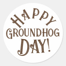 Fijne Groundhog Dag! Eenvoudig  ontwerp