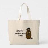 Fijne Groundhog Dag! Grote Tote Bag (Achterkant)