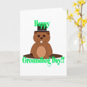 Fijne Groundhog Dag! Kaart (Gele Bloem)