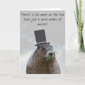 Fijne Groundhog Dag! Kaart (Voorkant)
