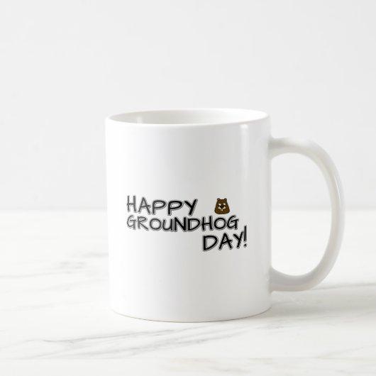 Fijne Groundhog Dag! Koffiemok (Rechts)