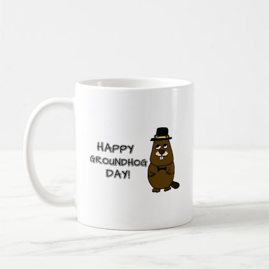 Fijne Groundhog Dag! Koffiemok (Links)
