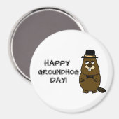 Fijne Groundhog Dag! Magneet (Voorkant / Achterkant)