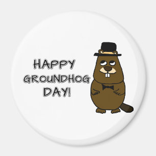 Fijne Groundhog Dag! Magneet
