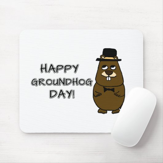 Fijne Groundhog Dag! Muismat (Met muis)