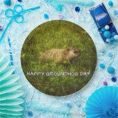 Fijne Groundhog Dag! papieren borden Bordje (Feest)