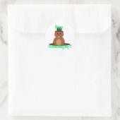 Fijne Groundhog Dag! Ronde Sticker (Tas)
