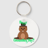 Fijne Groundhog Dag! Sleutelhanger (Voorkant)
