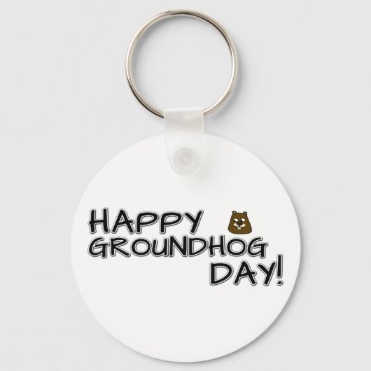 Fijne Groundhog Dag! Sleutelhanger (Voorkant)