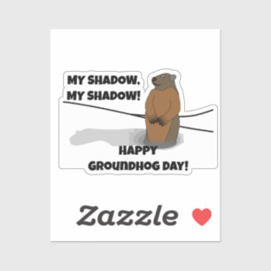 Fijne Groundhog Dag! Sticker