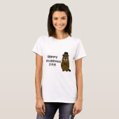 Fijne Groundhog Dag! T-shirt (Voorkant volledig)