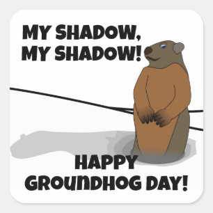 Fijne Groundhog Dag! Vierkante Sticker